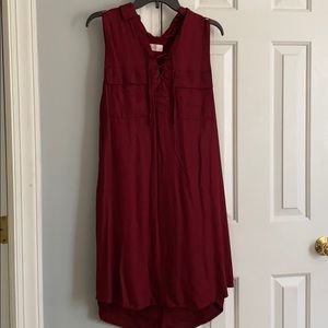 So burgundy dress
